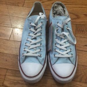 Sky blue satin converse